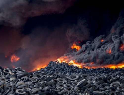 Incendio en el cementerio de neumáticos más grande de Europa situado en Seseña. Proyecto Virere contribuye al reciclaje de neumáticos